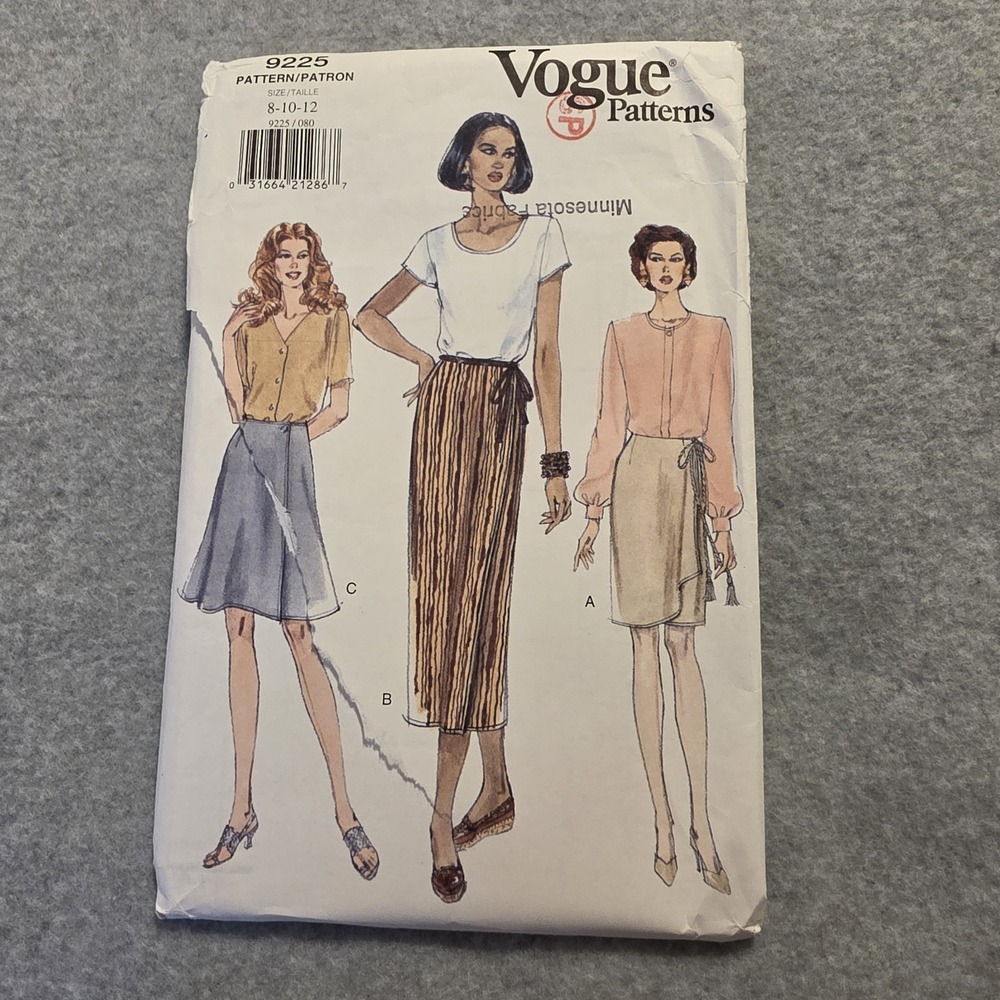 Vogue Patterns 9225 Womens Top & Skirt Sewing Pattern Sz 8-10-12 Uncut Vtg